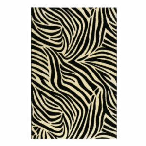 Wecon home Kurzflorteppich Zebra schwarz/creme