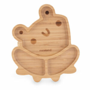 miniland Teller wooden plate frog