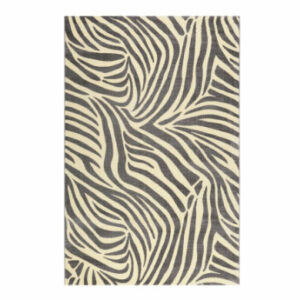 Wecon home Kurzflorteppich Zebra grau/creme