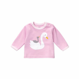 Baby Sweets Shirt Langarm Lovely Swan weiß rosa