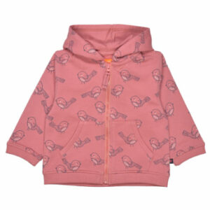 STACCATO Sweatjacke soft berry gemustert