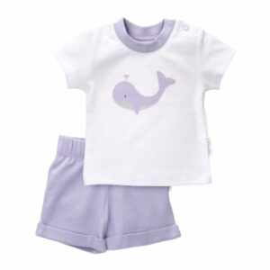 Baby Sweets 2tlg Set Shirt + Hose Baby Wal weiß lavendel