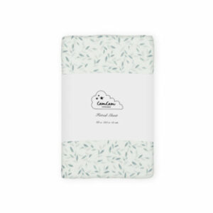 Cam Cam® COPENHAGEN Spannbettlaken 60 x 120 cm Green Leaves