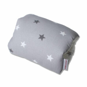 HOBEA-Germany Mini Stillkissen Sterne weiß-grau