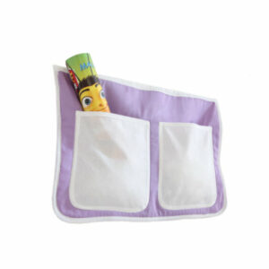TICAA Kinder Bett-Tasche für Hochbett und Etagenbett Lila-Weiß