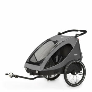 hauck 2in1 Fahrradanhänger und Buggy Dryk Duo Grau