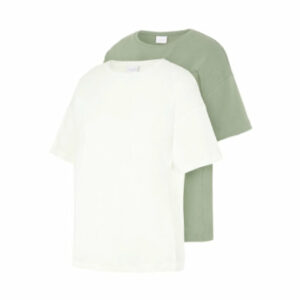 mamalicious Umstandsshirt MLMARY 2er-Pack Hedge Green/Snow White
