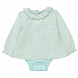 STACCATO Bluse+Body pale mint kariert