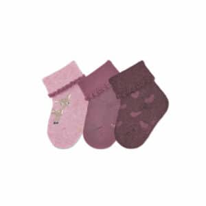 Sterntaler Baby-Söckchen 3er-Pack Reh rosa melange