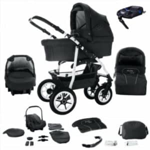 Bebebi Bellami / ISOFIX Basis & Autositz / 4 in 1 Kombi Kinderwagen / Hartgummireifen Bellanero