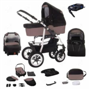 Bebebi Bellami / ISOFIX Basis & Autositz / 4 in 1 Kombi Kinderwagen / Luftreifen Bellafango