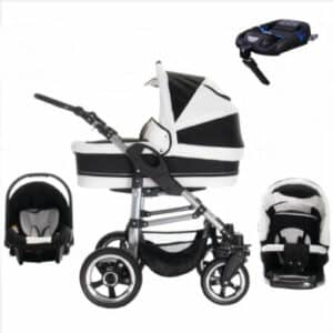 Bebebi London / ISOFIX Basis & Autositz / Hartgummireifen / 4 in 1 Kinderwagen Set Buckingham