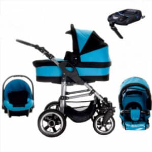 Bebebi London / ISOFIX Basis & Autositz / Hartgummireifen / 4 in 1 Kinderwagen Set Piccadilly