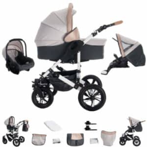 Bebebi myVARIO / 3 in 1 Kombi Kinderwagen Komplettset / Hartgummireifen myHoney