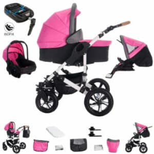 Bebebi myVARIO / 4 in 1 Kinderwagen + ISOFIX / Hartgummireifen myGirl