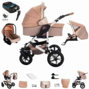 Bebebi myVARIO / 4 in 1 Kinderwagen + ISOFIX / Hartgummireifen myGold