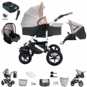 Bebebi myVARIO / 4 in 1 Kinderwagen + ISOFIX / Luftreifen myHoney