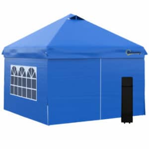 Outsunny Pavillon mit Rolltasche blau