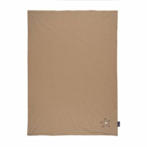 Alvi® Babydecke Starfish taupe/weiß 75 x 100 cm