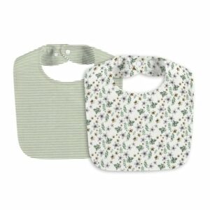 Alvi® Lätzchen 2er Pack Petit Fleurs grün/weiß