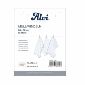 Alvi® Mullwindeln 10er Pack weiß 80 x 80 cm