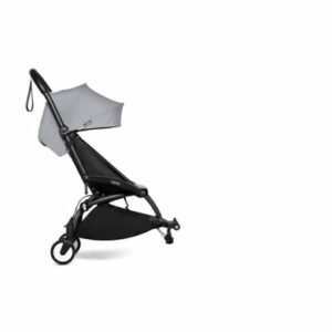 BABYZEN Kinderwagen YOYO 6+ connect Black mit Textilset Stone