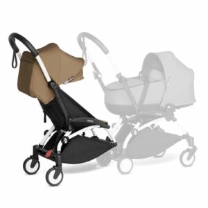 BABYZEN Kinderwagen YOYO 6+ connect White mit Textilset Toffee