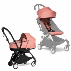 BABYZEN Kinderwagen YOYO2 0+ Black mit Liegewanne Gratis Textilset Ginger