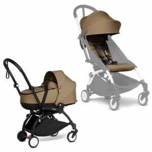 BABYZEN Kinderwagen YOYO2 0+ Black mit Liegewanne Gratis Textilset Toffee