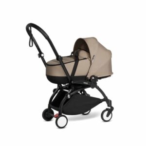 BABYZEN Kinderwagen YOYO2 0+ Black mit Liegewanne Taupe