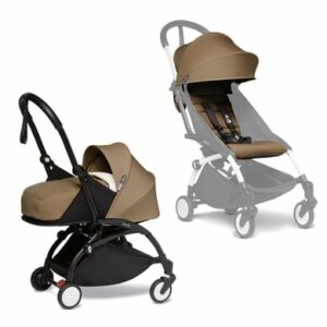 BABYZEN Kinderwagen YOYO2 0+ Black mit Neugeborenenaufsatz Gratis Textilset Toffee