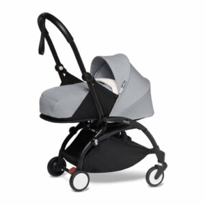 BABYZEN Kinderwagen YOYO2 0+ Black mit Neugeborenenaufsatz Stone