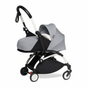 BABYZEN Kinderwagen YOYO2 0+ White mit Neugeborenenaufsatz Stone