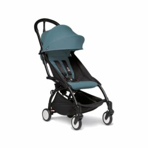 BABYZEN Kinderwagen YOYO2 6+ Black mit Textilset Aqua