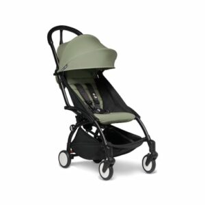 BABYZEN Kinderwagen YOYO2 6+ Black mit Textilset Olive