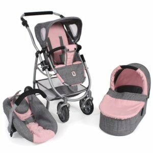 BAYER CHIC 2000 3 in 1 Kombi EMOTION ALL IN grau-rosa