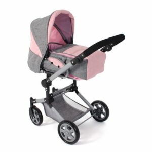 BAYER CHIC 2000 Kombi-Puppenwagen JARA Melange grau-rosa