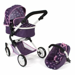 BAYER CHIC 2000 Kombi-Puppenwagen LIA Stars lila