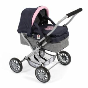 BAYER CHIC 2000 Mini-Kuschelwagen SMARTY Melange grau-navy