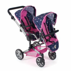 BAYER CHIC 2000 Puppenwagen Linus Duo Butterfly navy-pink