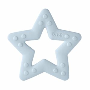 BIBS® Beißring Baby Bitie Star ab dem 3. Monat in babyblau