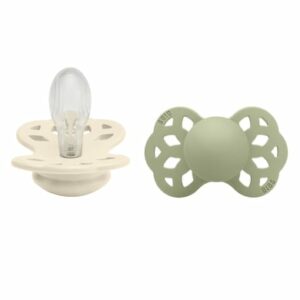 BIBS® Schnuller Infinity symmetrischer Sauger 6-18 Monate Ivory & Sage 2 Stk.