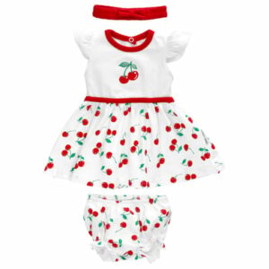 Baby Sweets 3tlg Set Kleid + Shorts + Mütze Lieblingsstücke Kleider rot weiß