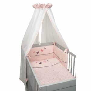 Be Be 's Collection Bett Set 3tlg. 3D Schmetterling Rosa