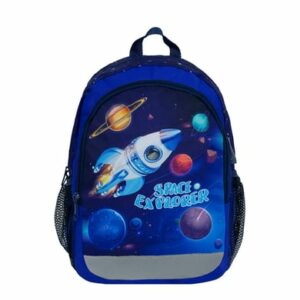 Belmil Kindergartenrucksack Kiddy Plus Kindergartenrucksack für 3-6 Jährige Kinder mit Brustgurt Space Explorer