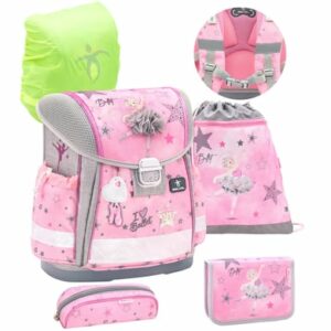 Belmil Schulranzen Classy Schulranzen Set 5-teilig mit Brustgurt Ballet Light Pink