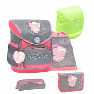 Belmil Schulranzen Compact Schulranzen Set 5-teilig mit Brustgurt Little Owl
