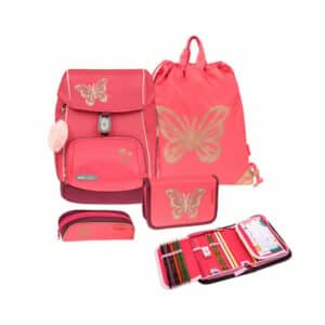 Belmil Schulranzen Premium Comfy Plus Set 5-teilig Coral