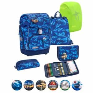 Belmil Schulranzen Premium Comfy Plus Set 6-teilig Glacier Blue