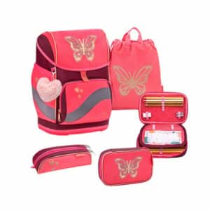 Belmil Schulranzen Premium Smarty Plus Set 5-teilig Coral